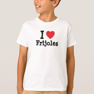 Me encanta la camiseta del corazón de Frijoles