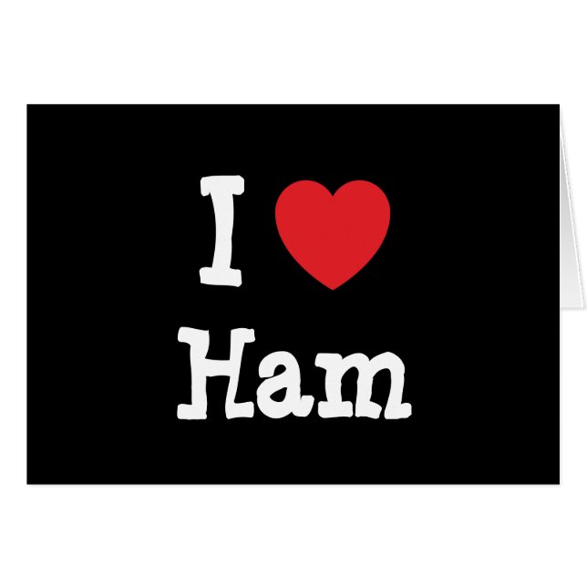 Me encanta la camiseta del corazón de Ham (Anverso (Horizontal))