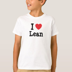 Me encanta la camiseta del corazón de Lean