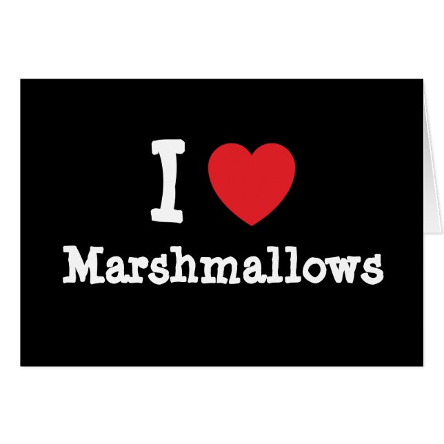 Me encanta la camiseta del corazón de Marshmallow (Anverso (Horizontal))