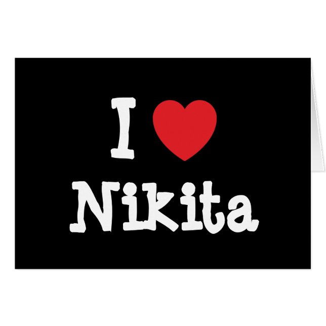 Me encanta la camiseta del corazón de Nikita (Anverso (Horizontal))
