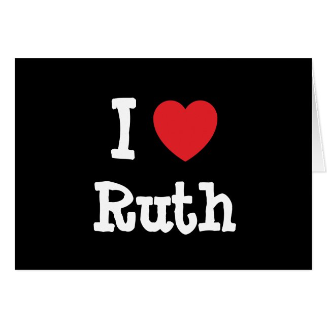 Me encanta la camiseta del corazón de Ruth (Anverso (Horizontal))