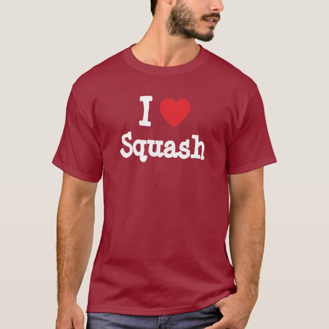 Me encanta la camiseta del corazón de Squash (Anverso)