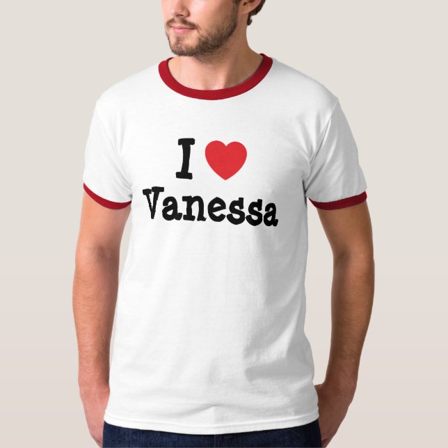 Me encanta la camiseta del corazón de Vanessa (Anverso)