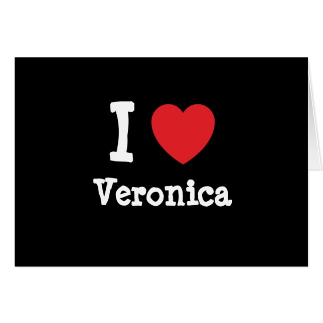 Me encanta la camiseta del corazón de Verónica (Anverso (Horizontal))