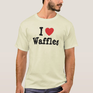 Me encanta la camiseta del corazón de Waffles