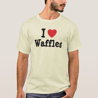 Me encanta la camiseta del corazón de Waffles