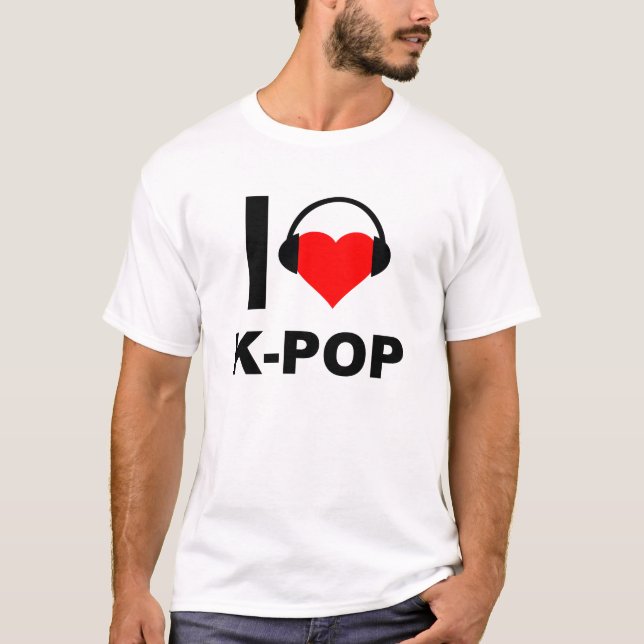 Me encanta la camiseta divertida de K-Pop (Anverso)