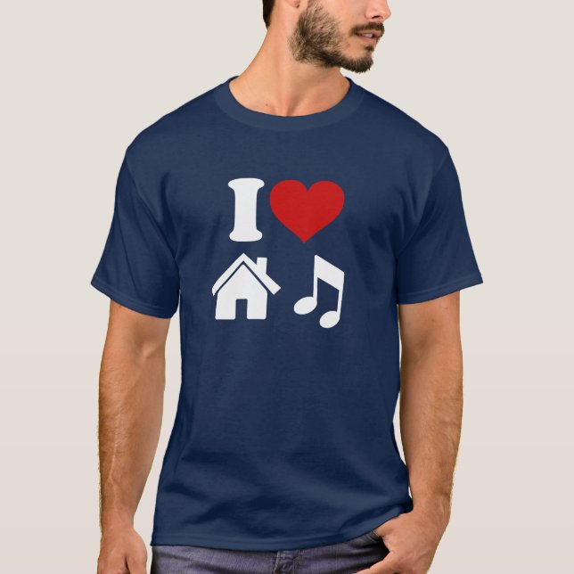 Me encanta la camiseta musical de House (Anverso)