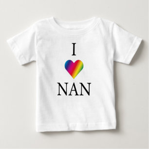 ME ENCANTA LA Camiseta NAN RAINBOW HEART Baby