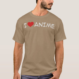 Me encanta la camiseta retro de anime chico blanco