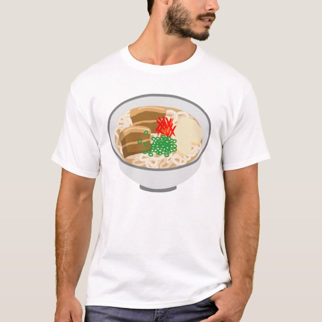 Me encanta la camiseta soba (comida japonesa/okina (Anverso)