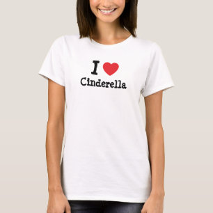 Me encanta la Cenicienta corazón de la camiseta