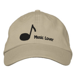 Me encanta la gorra bordada de música