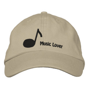 Me encanta la gorra bordada de música