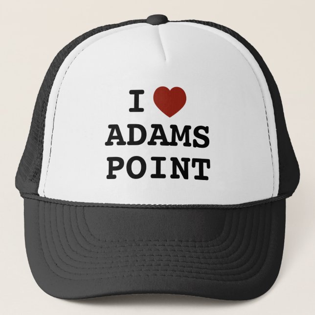 Me encanta la gorra de camionero de Adams Point (Anverso)