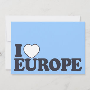 ME ENCANTA LA invitación personalizado EUROPA