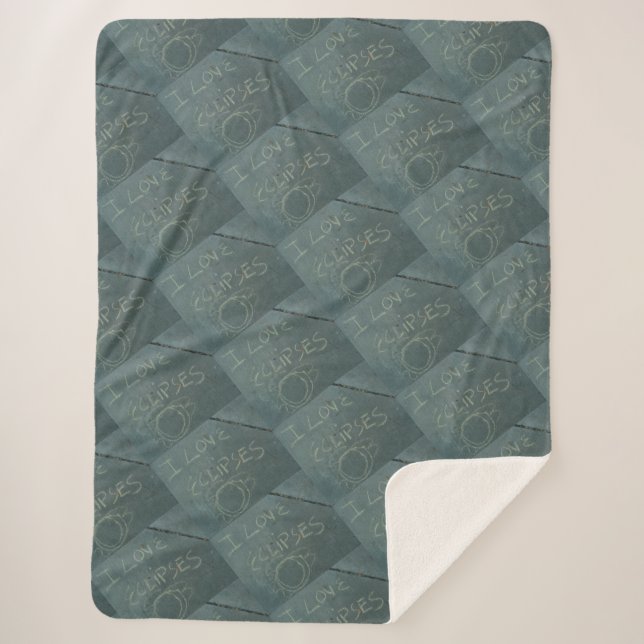 Me encanta la manta de eclipses con un sencillo di (Anverso)