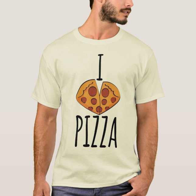 ¡Me encanta la pizza! Camiseta (Anverso)