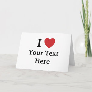 Me encanta la plantilla de la tarjeta de saludo -