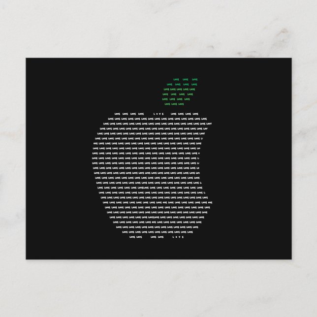 Me encanta la postal de Apple (Anverso)
