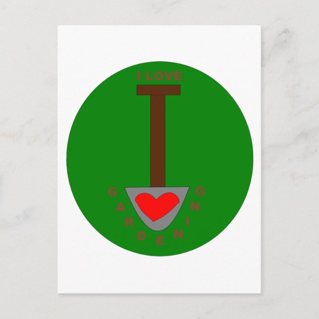 Me encanta la postal de jardinería (Anverso)
