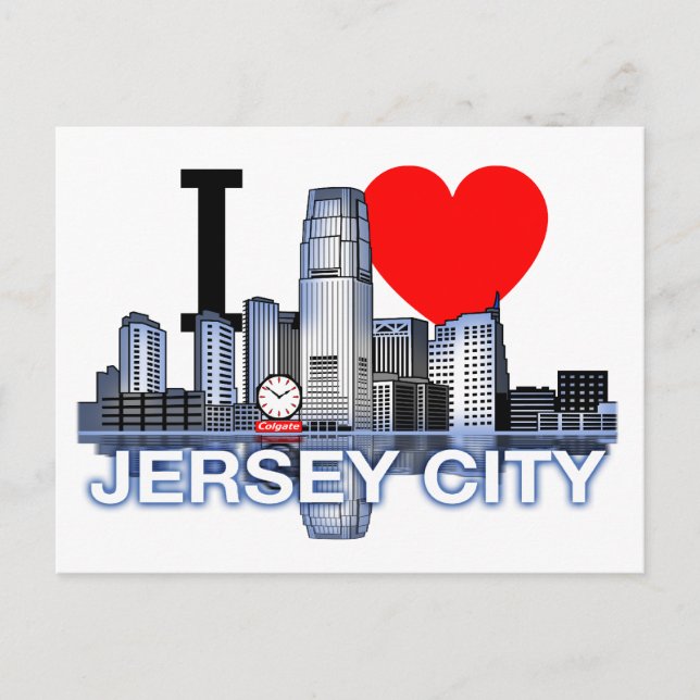 Me encanta la postal de la ciudad de Jersey (Anverso)