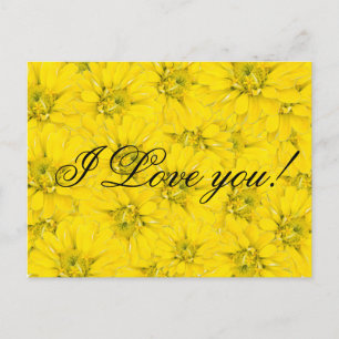 me encanta la postal de la flor amarilla