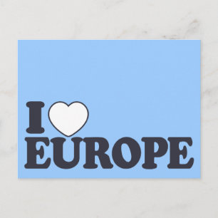 ME ENCANTA LA postal personalizado EUROPA