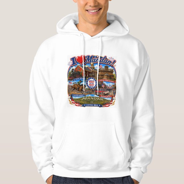 Me encanta la sudadera de Mandan (Anverso)
