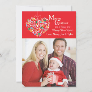 Me encanta la tarjeta de fotos de Navidad