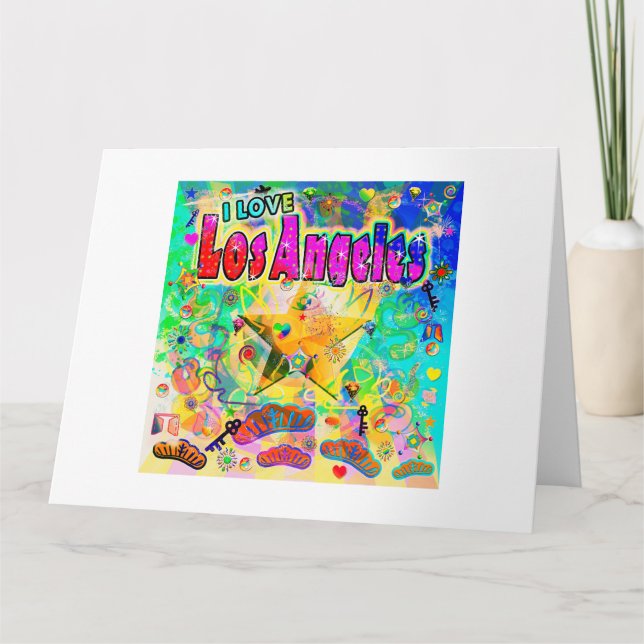 Me encanta la tarjeta de la época de Los Ángeles (Anverso)