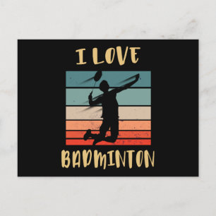 Me encanta la tarjeta postal de saltos de Badminto