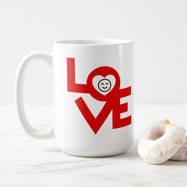 Me encanta la taza de café 15 oz (Con donut)