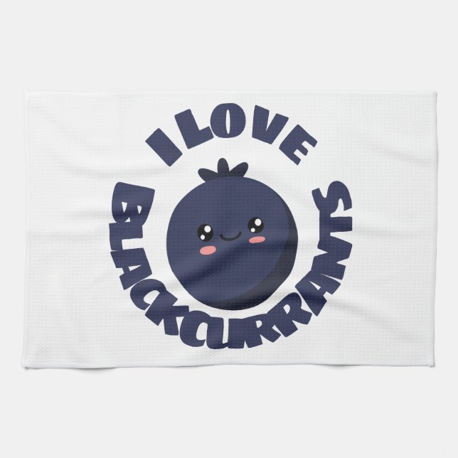 Me encanta la toalla de cocina de las corrientes n (Horizontal)