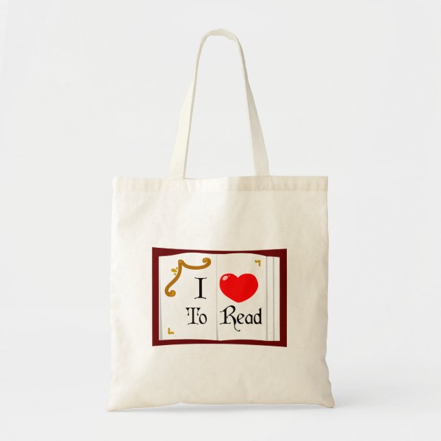 Me Encanta Leer La Bolsa De Tote (Frente)