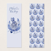 Me encanta leer marcadores de conejos azules