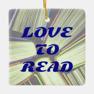 ME ENCANTA LEER Ornamento De Navidad