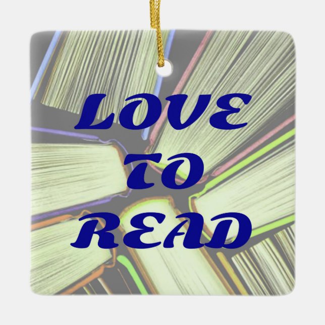 ME ENCANTA LEER Ornamento De Navidad (Anverso)