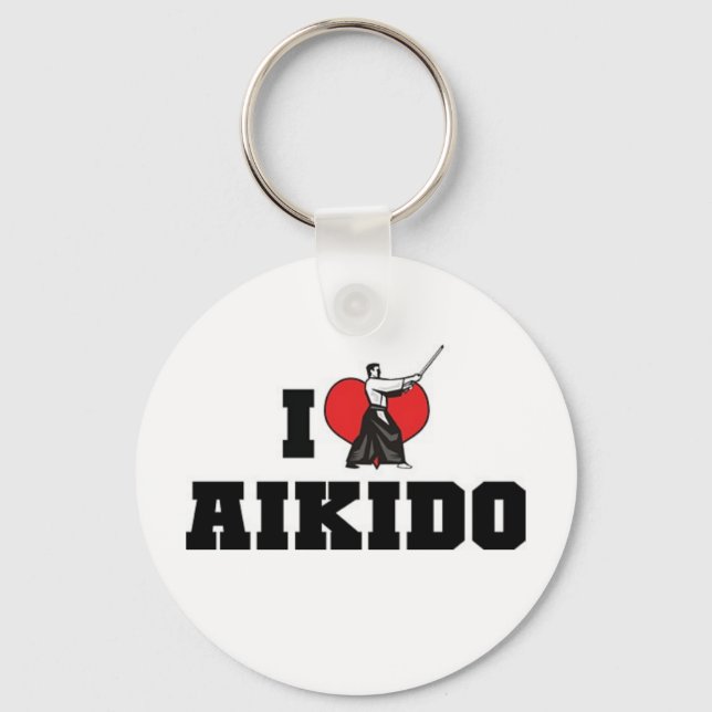Me encanta llavero de Aikido (Anverso)