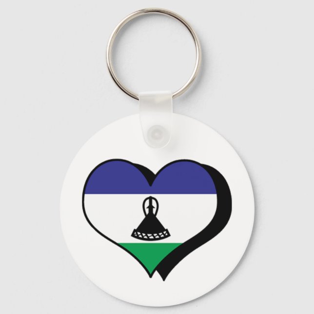 Me encanta llavero de Lesotho (Anverso)