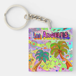 Me encanta llavero de vacaciones de Los Ángeles