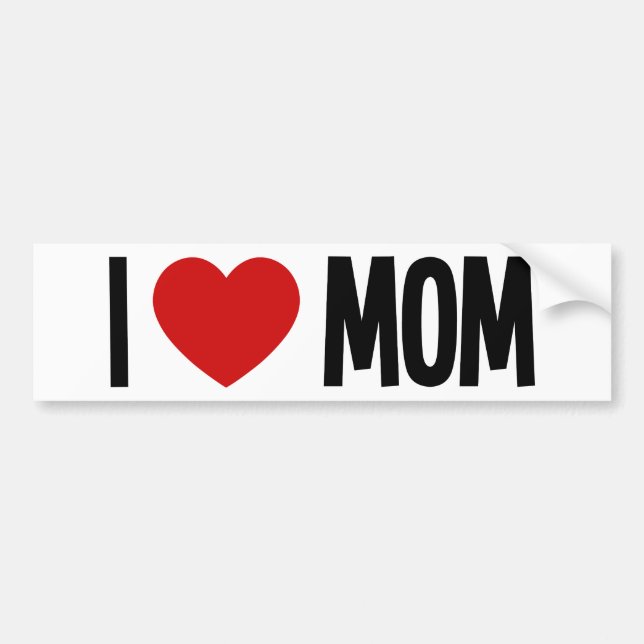 Me Encanta Mamá ❤️ Calcomanía de Amor (Frente)