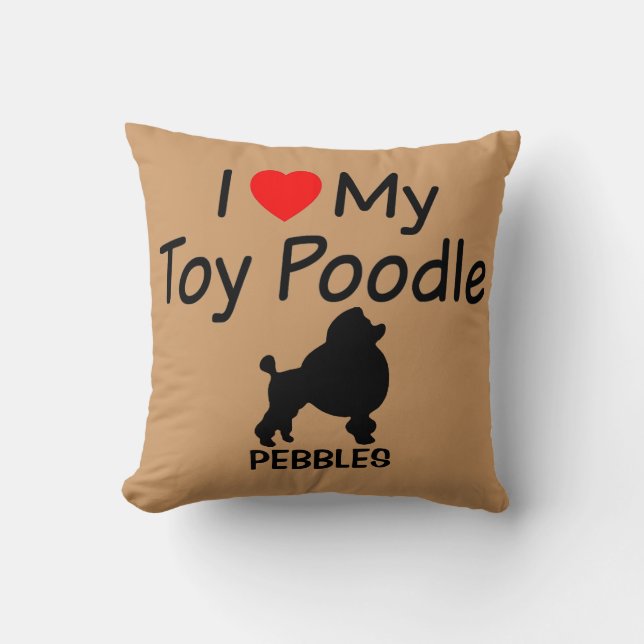 Me Encanta Mi Almohada De Perro De Juguete (Anverso)