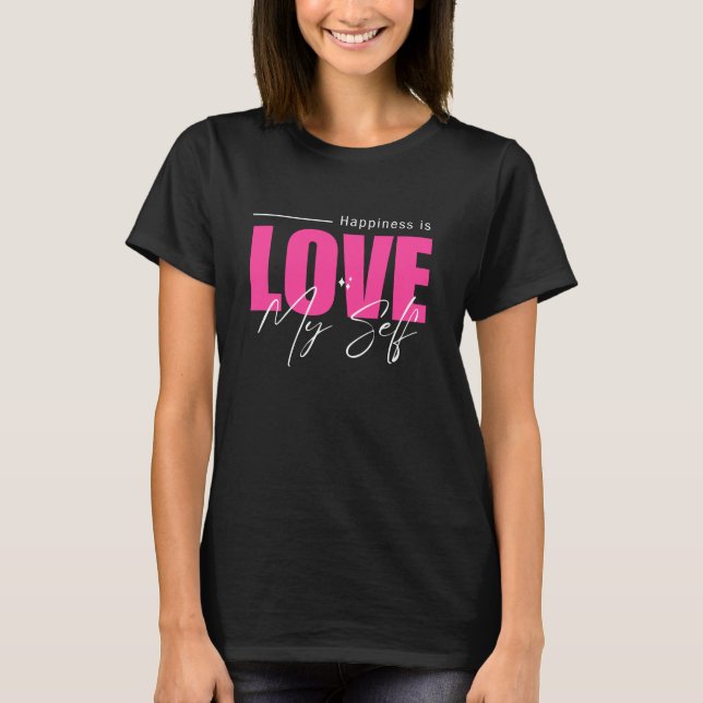 Me encanta mi auto tipografía mujeres camiseta neg (Anverso)