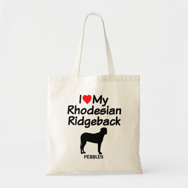 Me Encanta Mi Bolsa De Perro Ridgeback Rhodesiano (Frente)