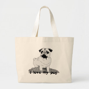 Me Encanta Mi Bolsa De Toallas Grande De Pug