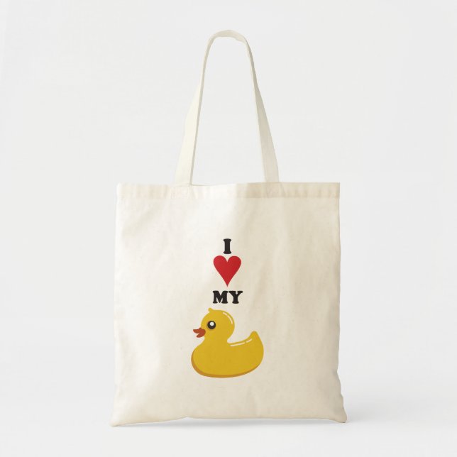 Me Encanta Mi Bolsa De Toque De Pato De Goma (Frente)