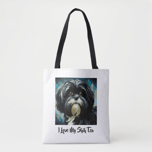 Me Encanta Mi Bolsa De Tote Shih Tzu (Anverso)