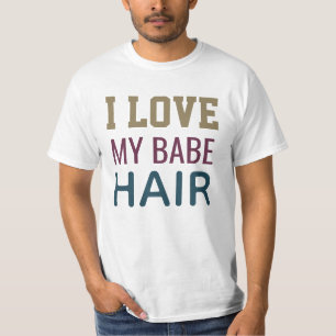 Me encanta mi camiseta de amor para el pelo de beb